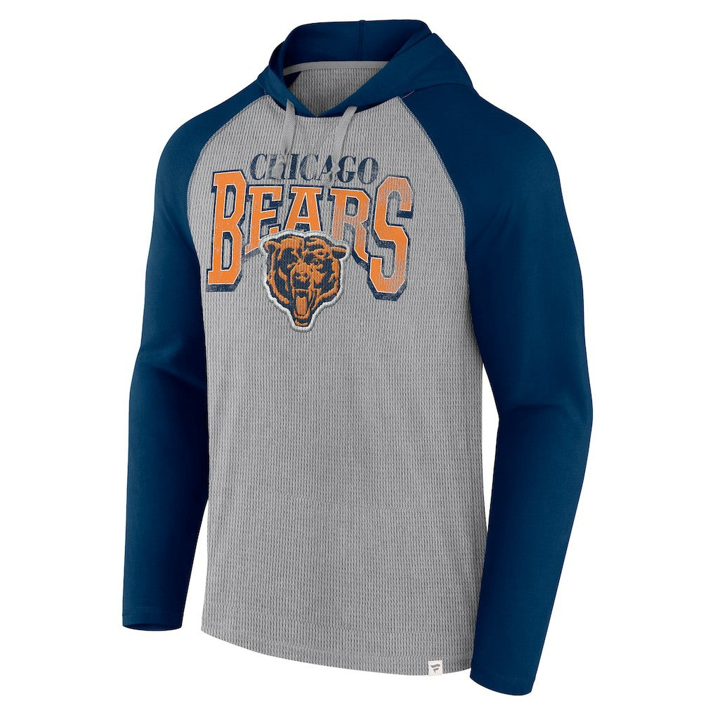 Chicago Bears Under Center Long Sleeve Hoodie T-Shirt Gray/Navy - Fanatics