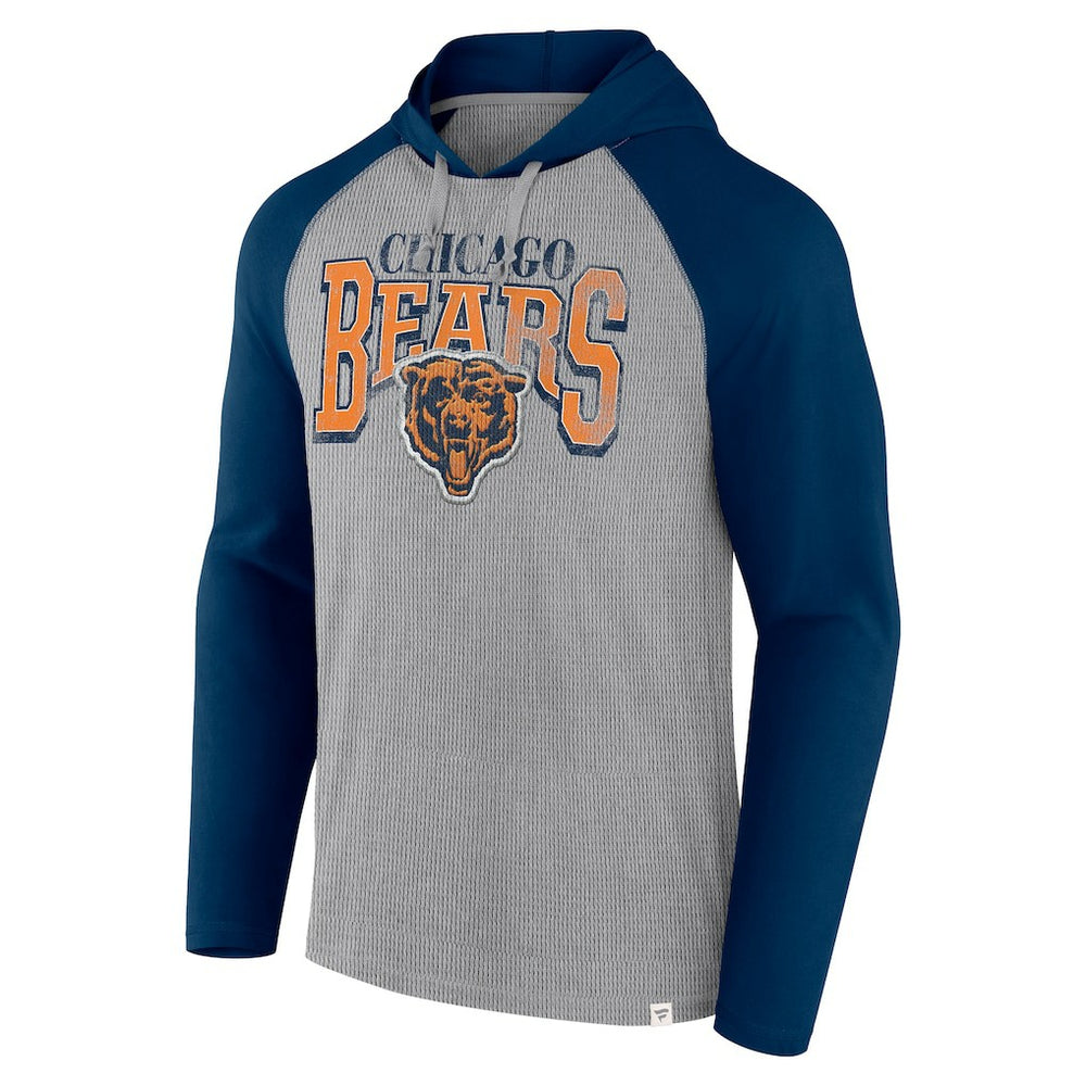 Chicago Bears Under Center Long Sleeve Hoodie T-Shirt Gray/Navy - Fanatics
