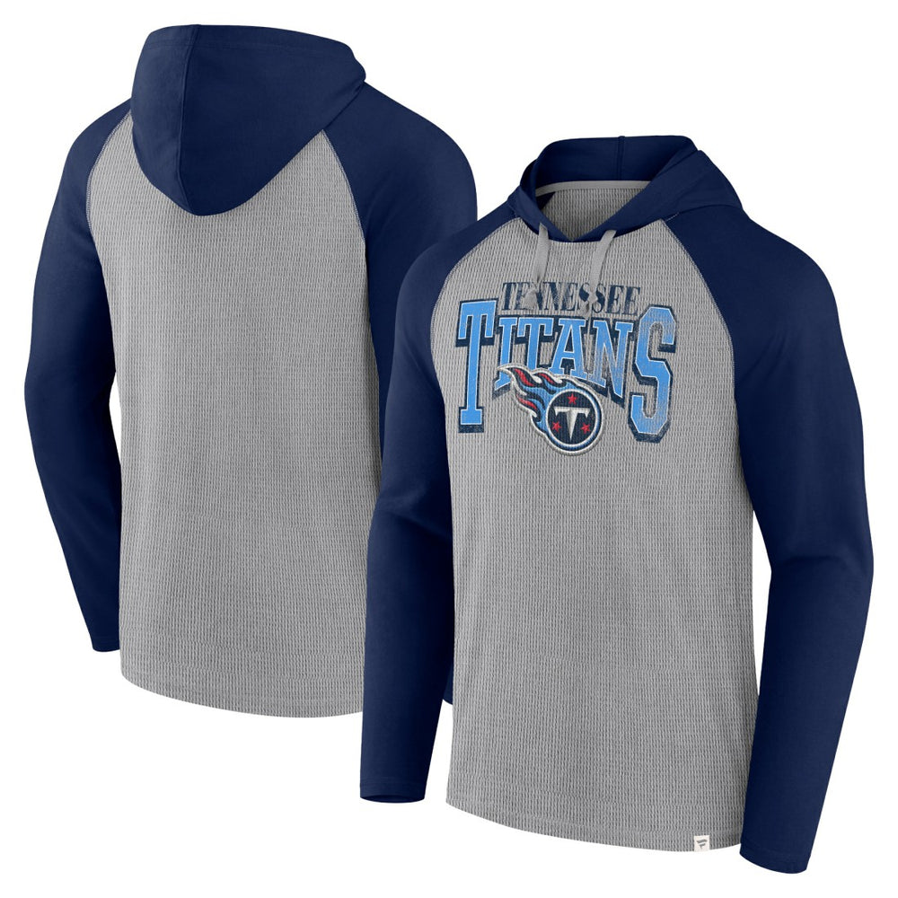 Tennessee Titans Under Center Long Sleeve Hoodie T-Shirt Gray/Navy - Fanatics