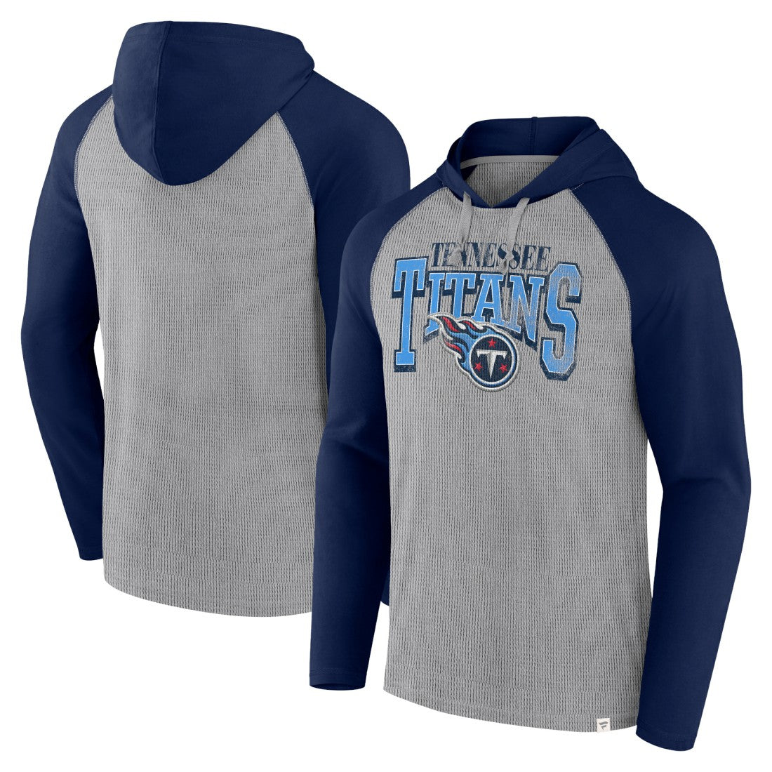 Tennessee Titans Under Center Long Sleeve Hoodie T-Shirt Gray/Navy - Fanatics