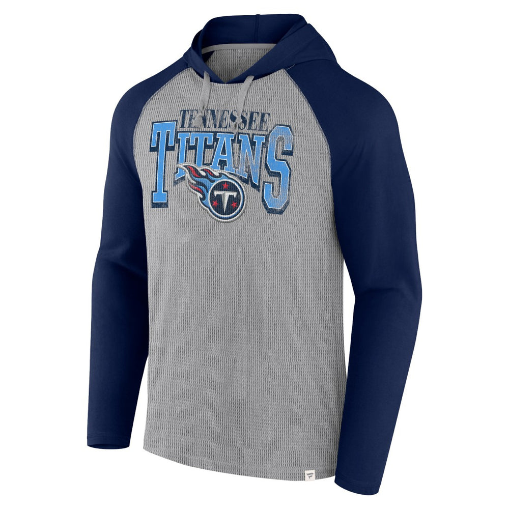 Tennessee Titans Under Center Long Sleeve Hoodie T-Shirt Gray/Navy - Fanatics
