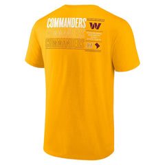 Washington Commanders Repeat Stats T-Shirt Gold - Fanatics