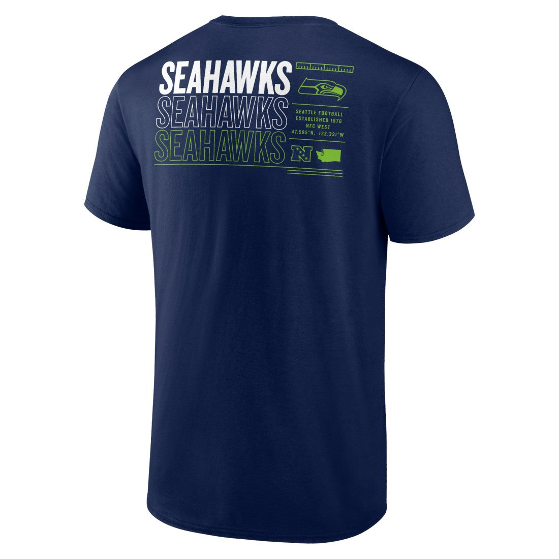 Seattle Seahawks Repeat Stats T-Shirt College Navy - Fanatics
