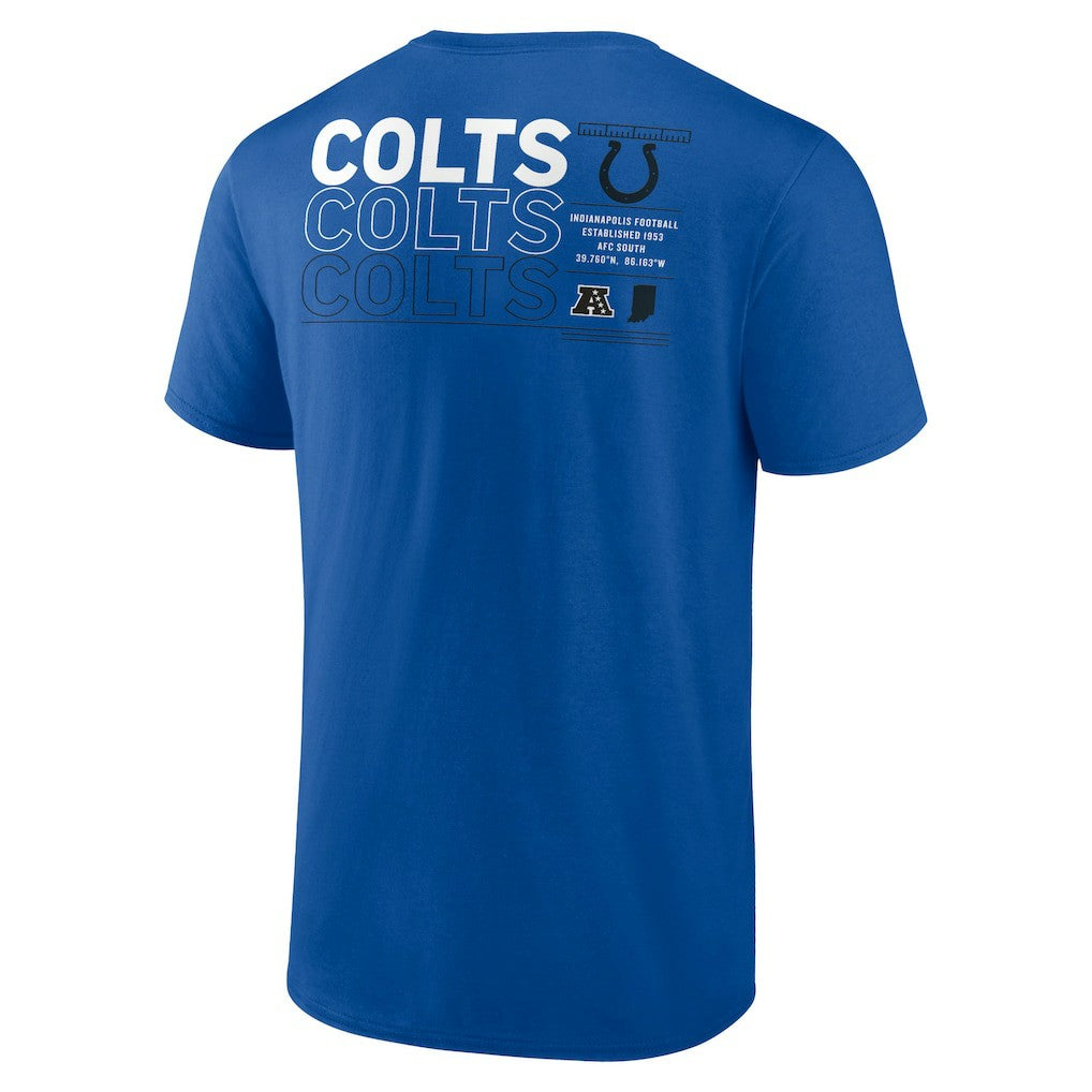 Indianapolis Colts Repeat Stats T-Shirt Royal - Fanatics