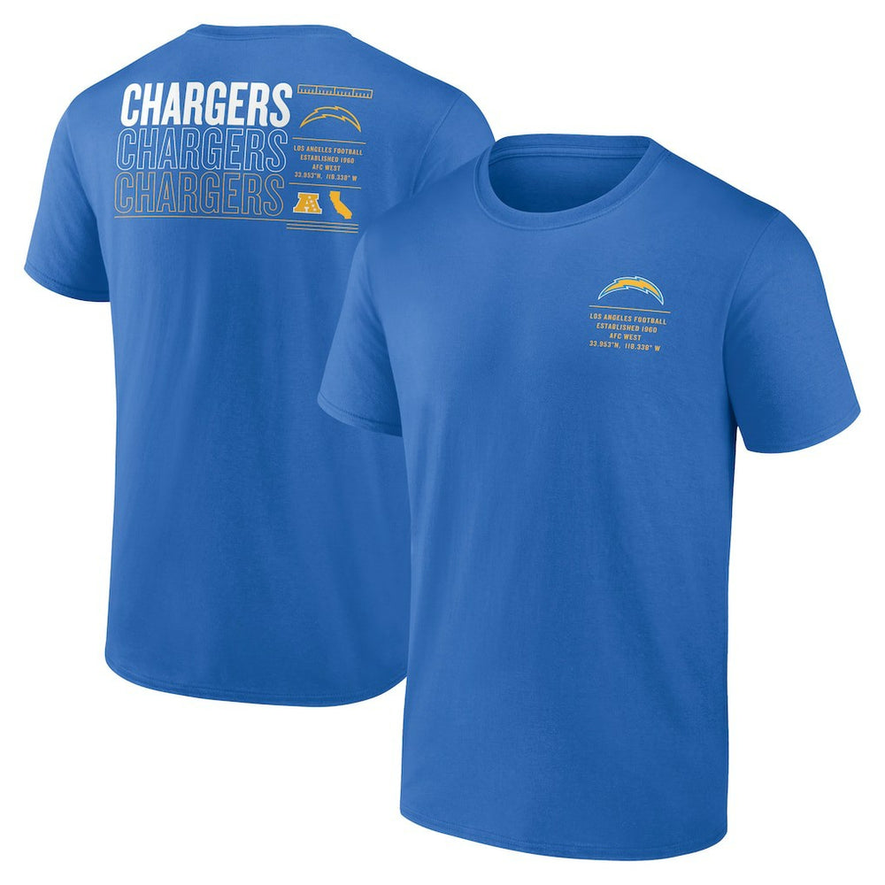 Los Angeles Chargers Repeat Stats T-Shirt Powder Blue - Fanatics