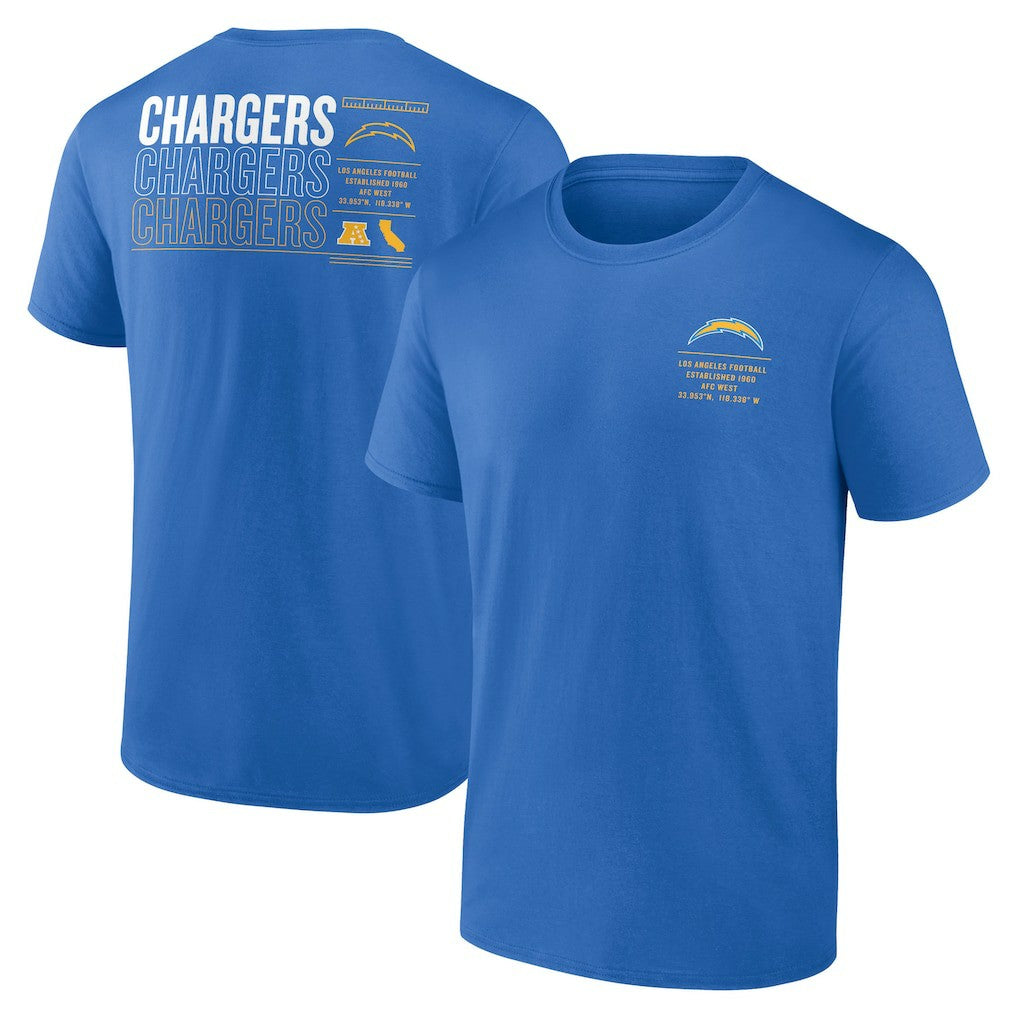 Los Angeles Chargers Repeat Stats T-Shirt Powder Blue - Fanatics