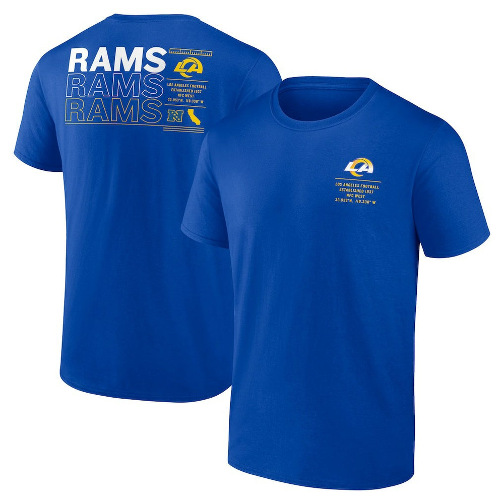 Los Angeles Rams Repeat Stats T-Shirt Royal - Fanatics