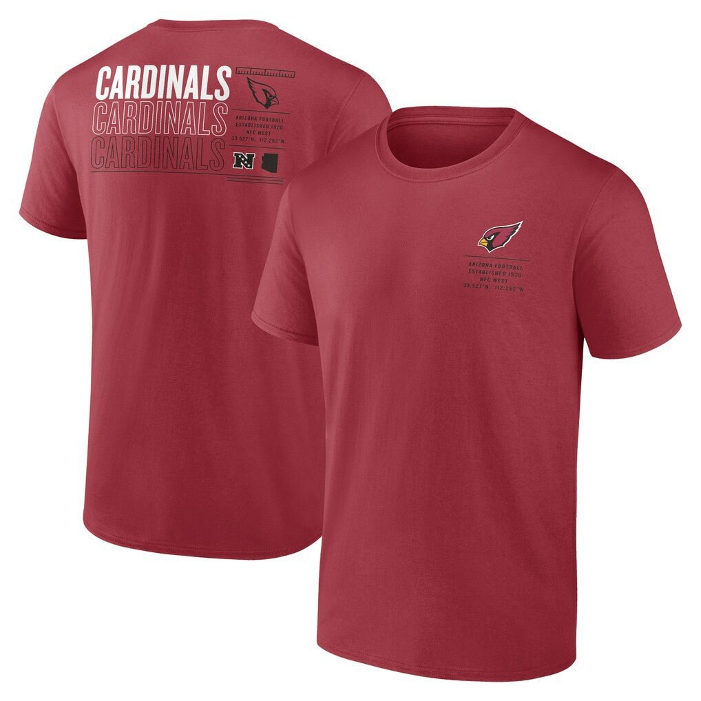 Arizona Cardinals Repeat Stats T-Shirt Cardinal - Fanatics