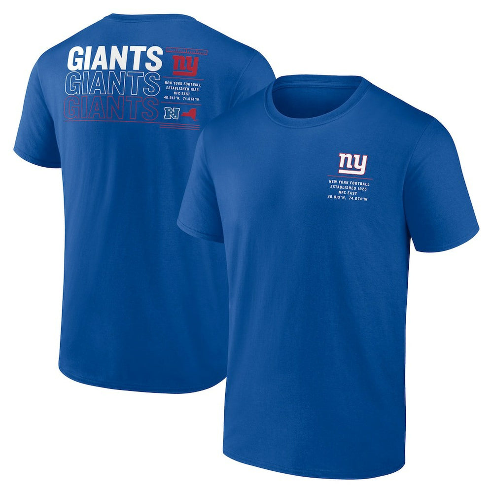 New York Giants Repeat Stats T-Shirt Royal - Fanatics
