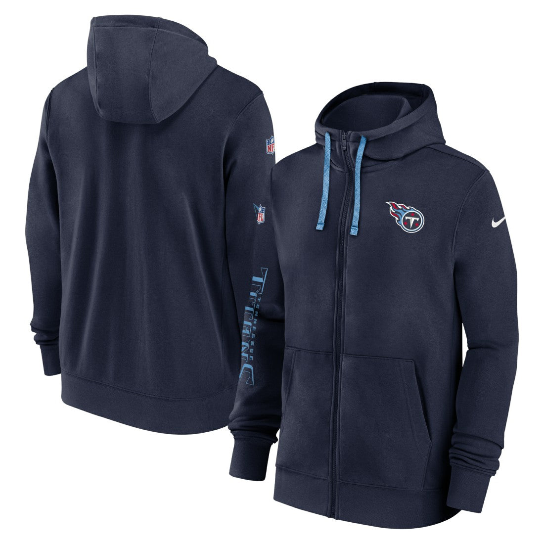 Tennessee Titans 2024 Sideline Club Full-Zip Hoodie Navy - Nike