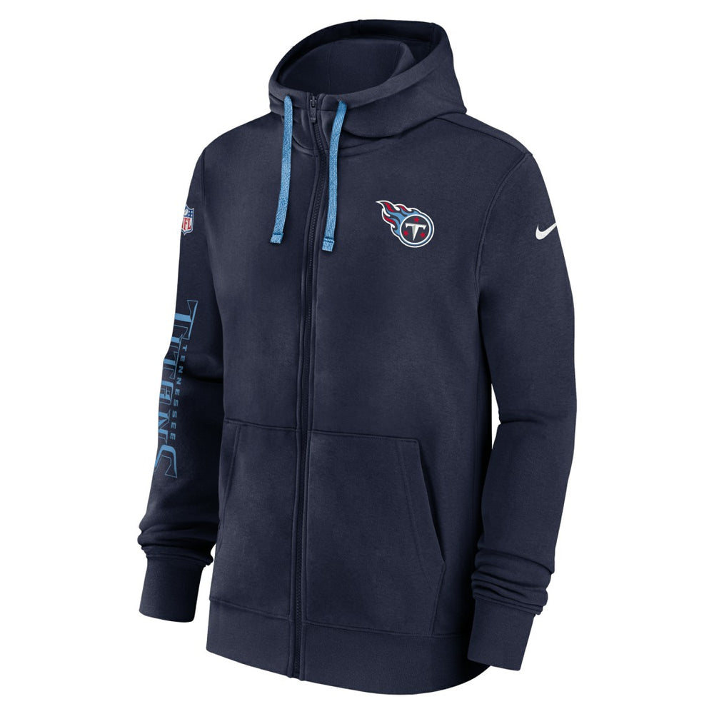 Tennessee Titans 2024 Sideline Club Full-Zip Hoodie Navy - Nike