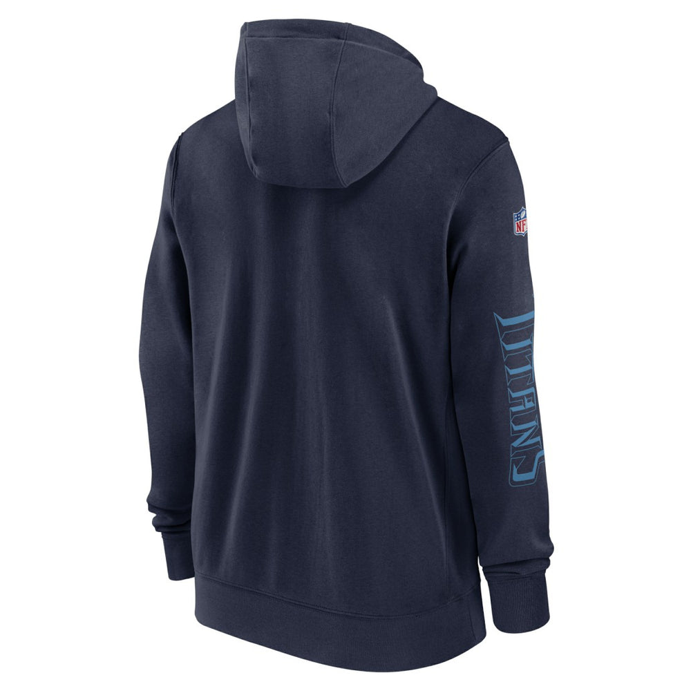 Tennessee Titans 2024 Sideline Club Full-Zip Hoodie Navy - Nike