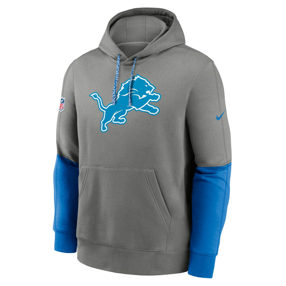 Detroit Lions 2024 Sideline Club Pullover Hoodie Gray - Nike
