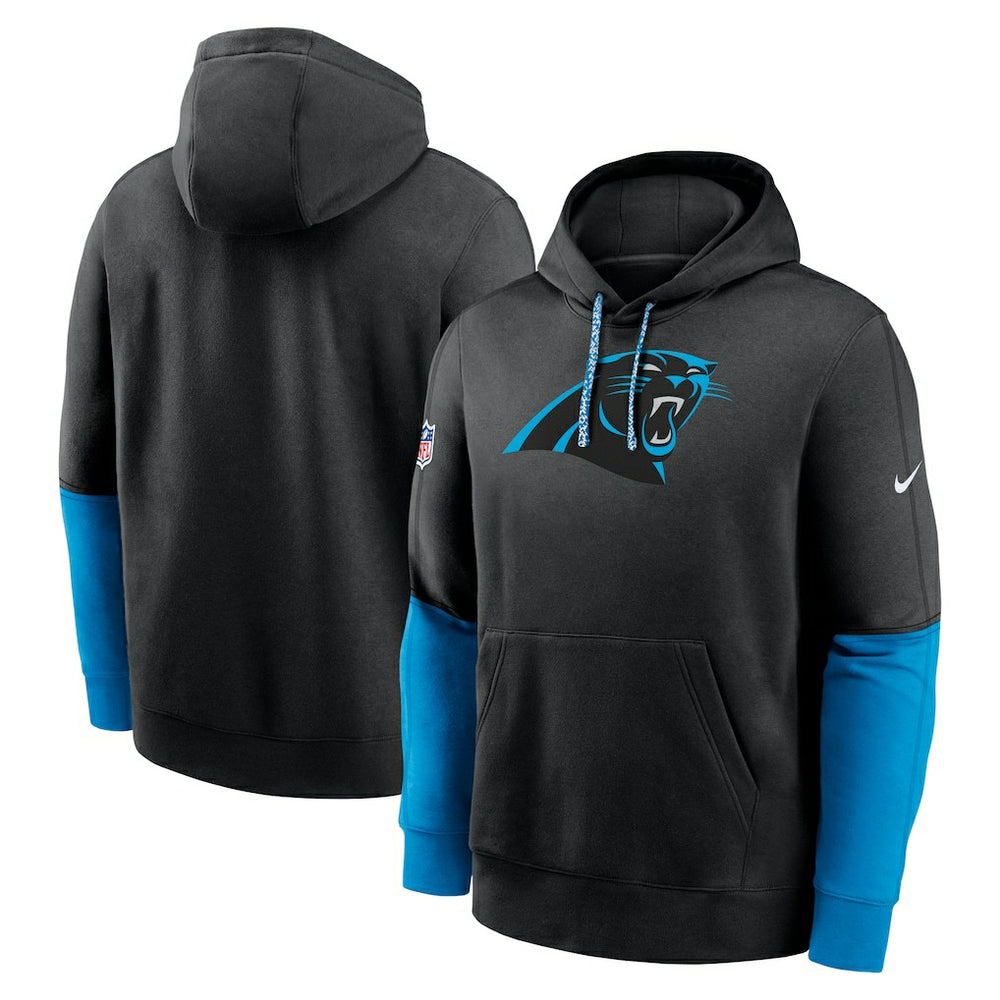 Carolina Panthers 2024 Sideline Club Pullover Hoodie Black - Nike