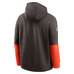 Cleveland Browns 2024 Sideline Club Pullover Hoodie Brown - Nike