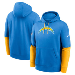 Los Angeles Chargers 2024 Sideline Club Pullover Hoodie Powder Blue - Nike