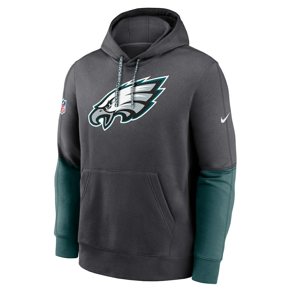 Philadelphia Eagles 2024 Sideline Club Pullover Hoodie Anthracite - Nike