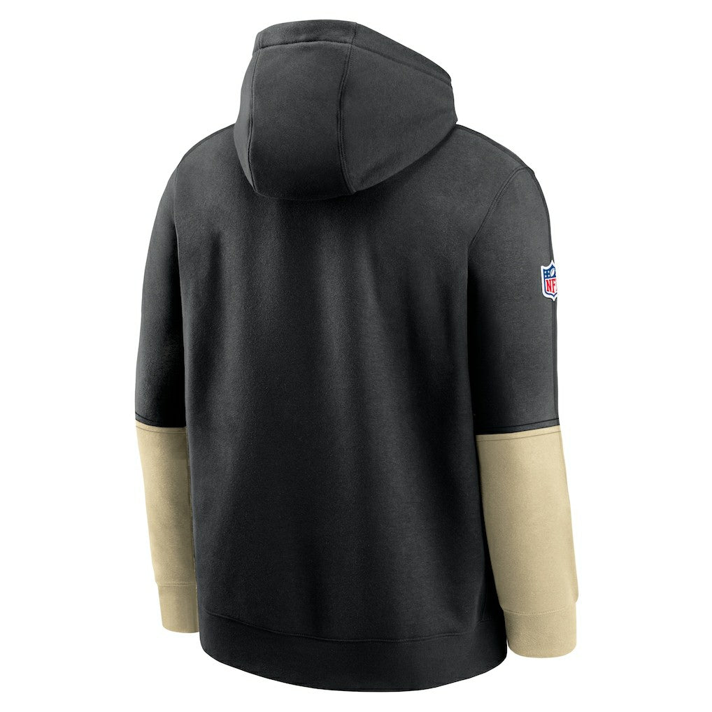 New Orleans Saints 2024 Sideline Club Pullover Hoodie Black - Nike