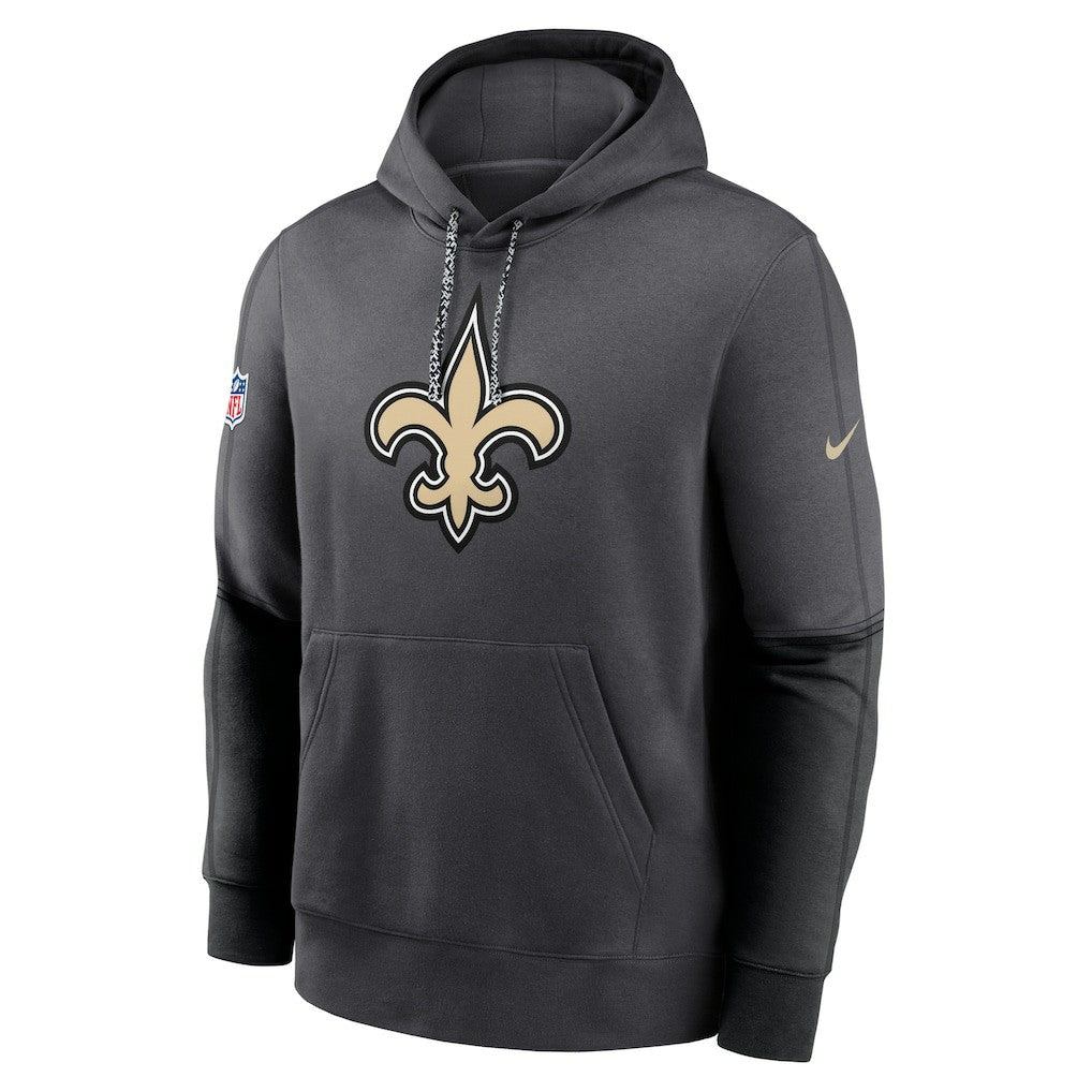 New Orleans Saints 2024 Sideline Club Pullover Hoodie Anthracite - Nike