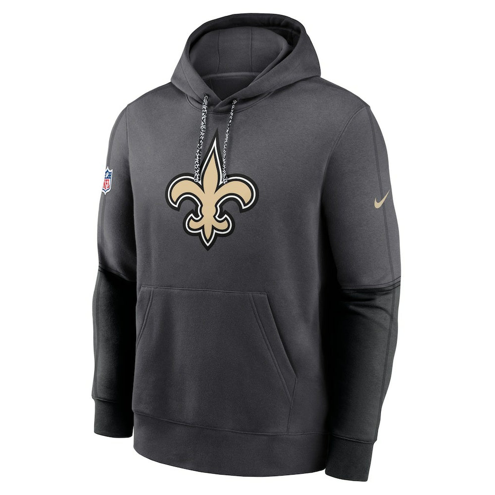 New Orleans Saints 2024 Sideline Club Pullover Hoodie Anthracite - Nike