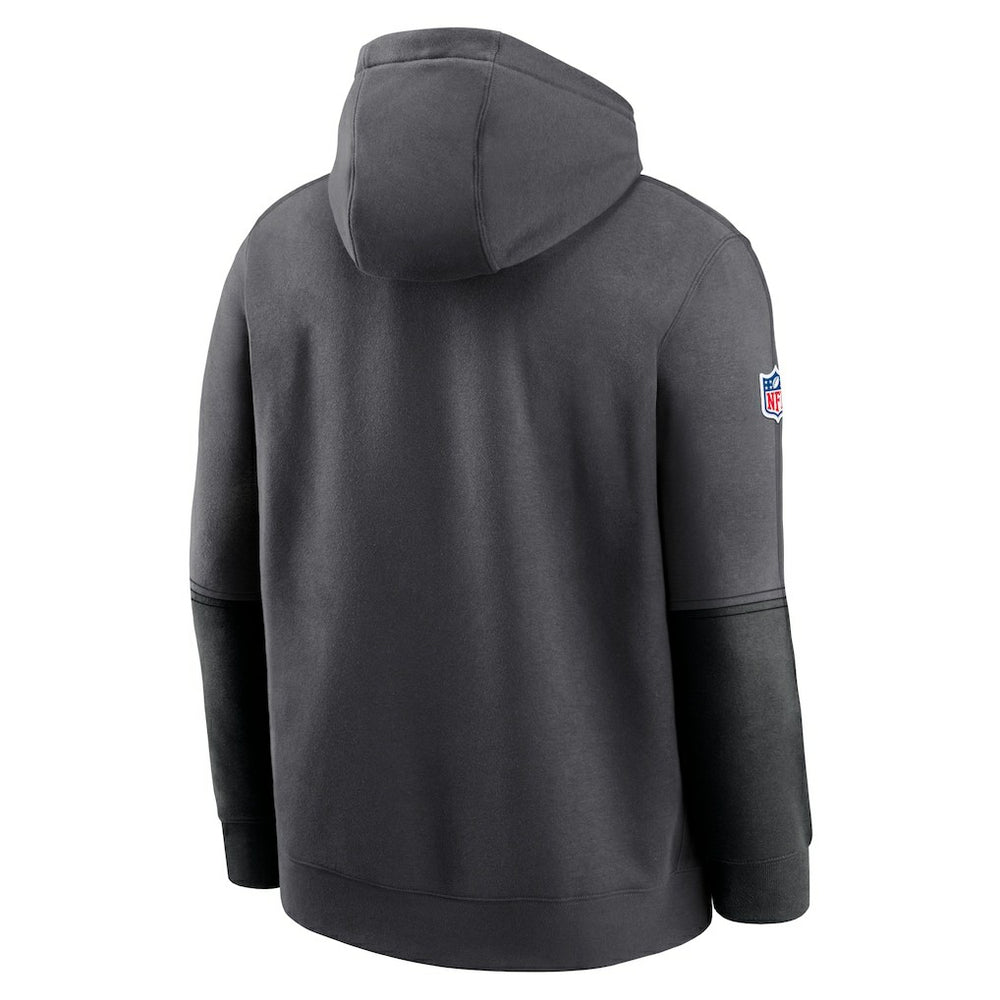 New Orleans Saints 2024 Sideline Club Pullover Hoodie Anthracite - Nike