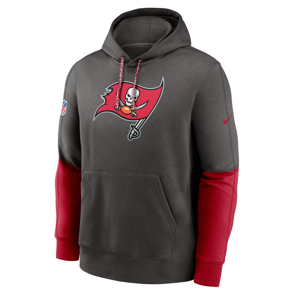 Tampa Bay Buccaneers 2024 Sideline Club Pullover Hoodie Pewter - Nike