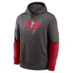 Tampa Bay Buccaneers 2024 Sideline Club Pullover Hoodie Pewter - Nike