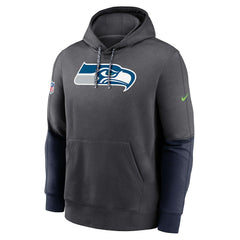 Seattle Seahawks 2024 Sideline Club Pullover Hoodie Anthracite - Nike