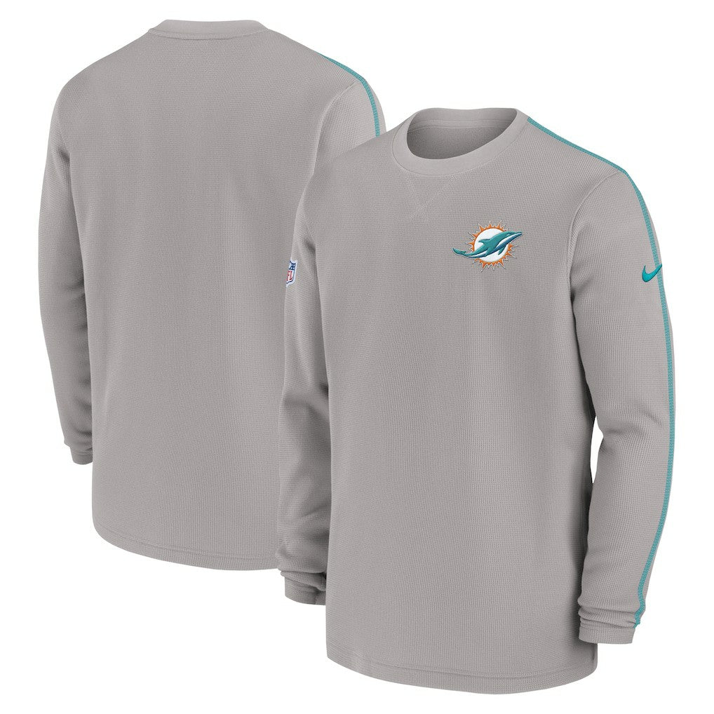 Miami Dolphins 2024 Sideline Coaches Long Sleeve Top Gray - Nike