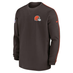 Cleveland Browns 2024 Sideline Coaches Long Sleeve Top Brown - Nike