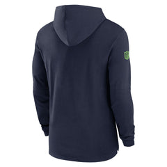 Seattle Seahawks 2024/25 Sideline Performance Long Sleeve Hoodie T-Shirt College Navy - Nike