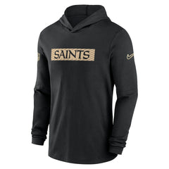 New Orleans Saints 2024/25 Sideline Performance Long Sleeve Hoodie T-Shirt Black - Nike