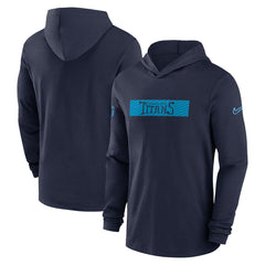 Tennessee Titans 2024/25 Sideline Performance Long Sleeve Hoodie T-Shirt Navy - Nike