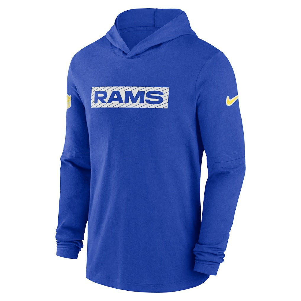 Los Angeles Rams 2024/25 Sideline Performance Long Sleeve Hoodie T-Shirt Royal - Nike