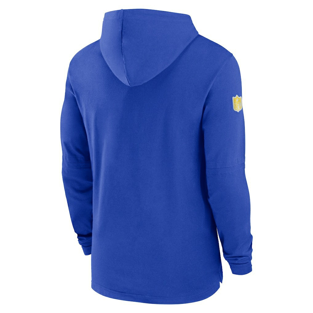 Los Angeles Rams 2024/25 Sideline Performance Long Sleeve Hoodie T-Shirt Royal - Nike
