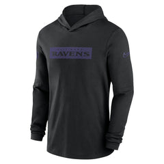 Baltimore Ravens 2024/25 Sideline Performance Long Sleeve Hoodie T-Shirt Black - Nike