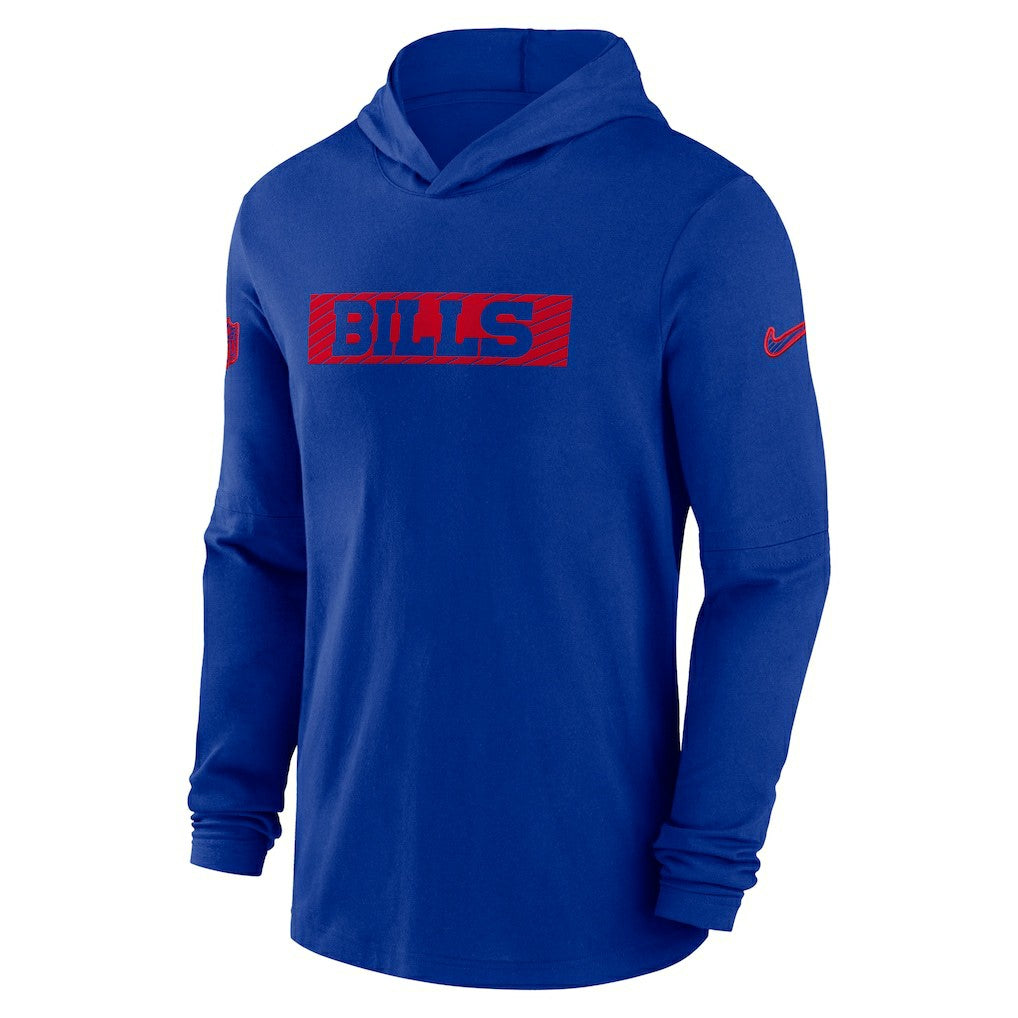 Buffalo Bills 2024/25 Sideline Performance Long Sleeve Hoodie T-Shirt Royal - Nike