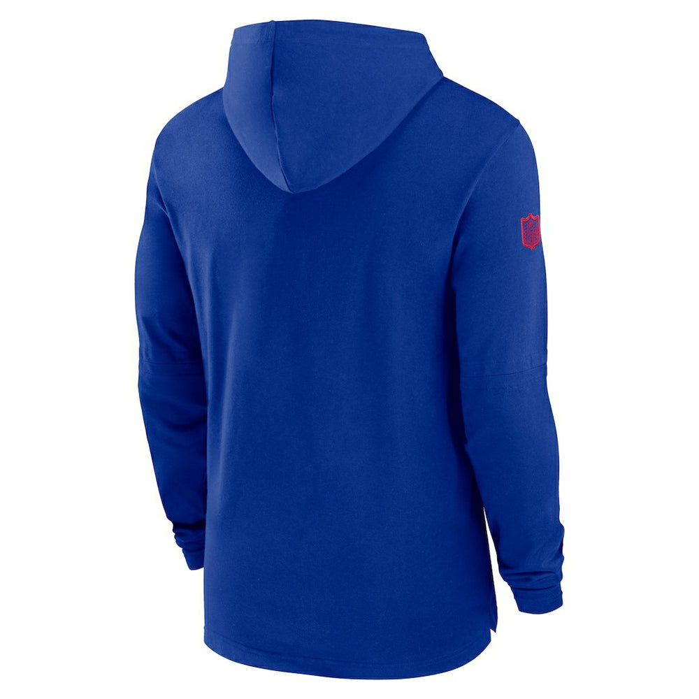 Buffalo Bills 2024/25 Sideline Performance Long Sleeve Hoodie T-Shirt Royal - Nike