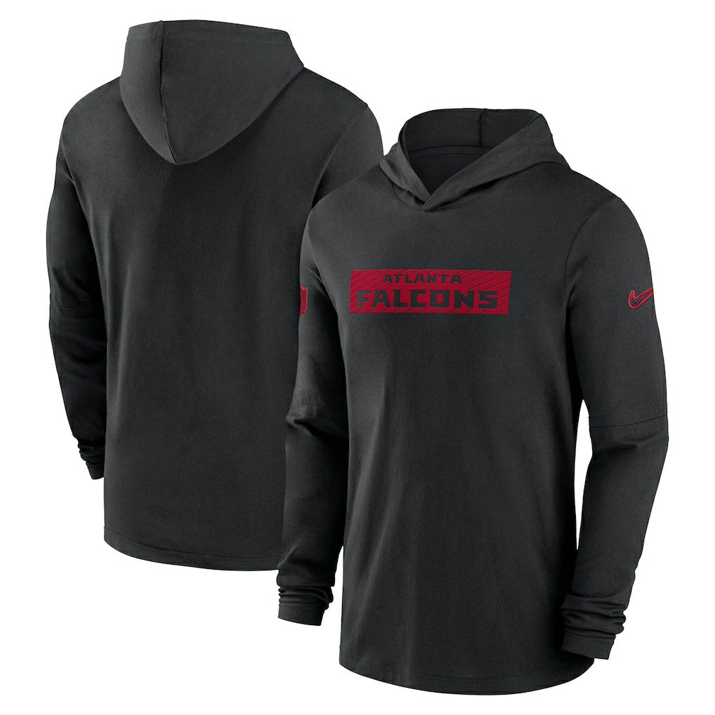 Atlanta Falcons 2024/25 Sideline Performance Long Sleeve Hoodie T-Shirt Black - Nike