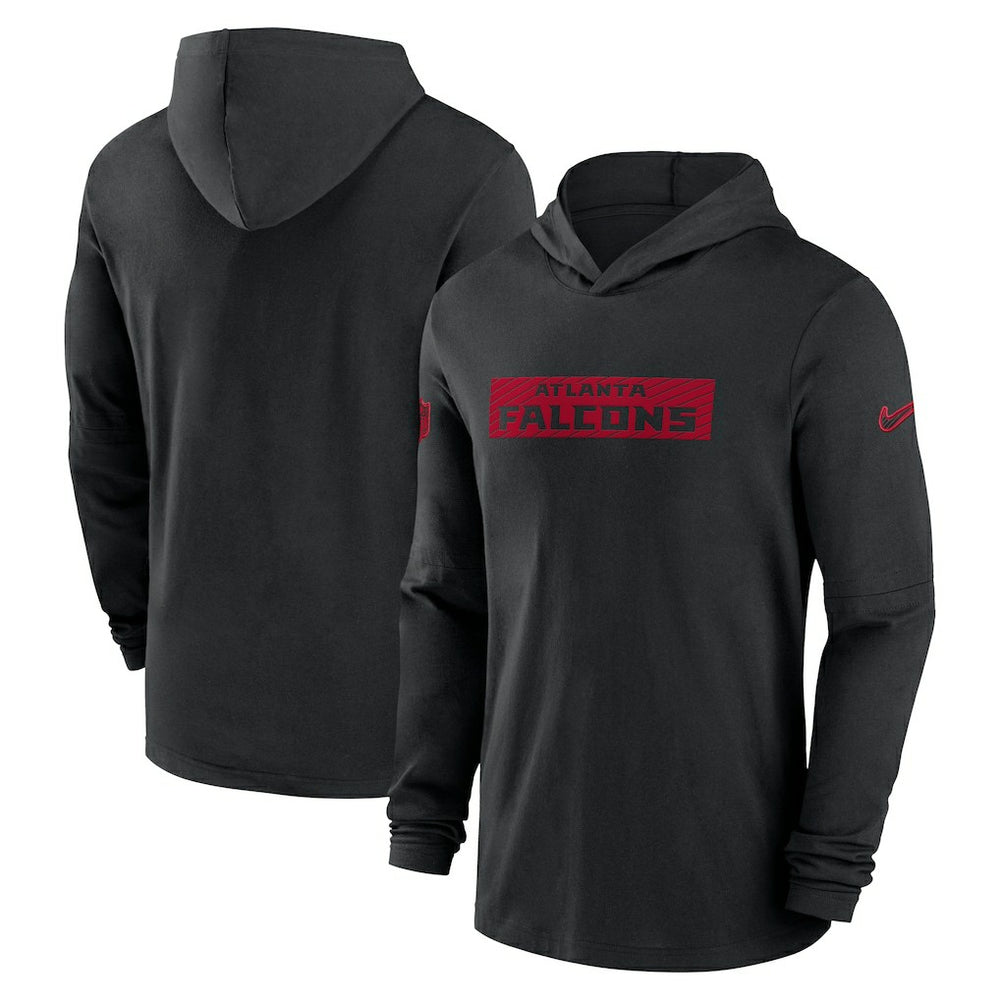 Atlanta Falcons 2024/25 Sideline Performance Long Sleeve Hoodie T-Shirt Black - Nike