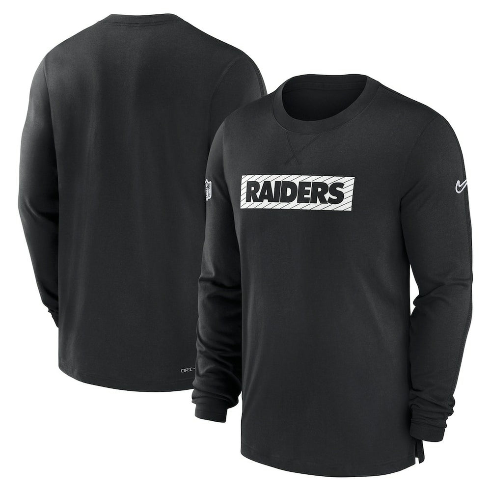 Las Vegas Raiders Sideline Player Performance Long Sleeve T-Shirt Black - Nike
