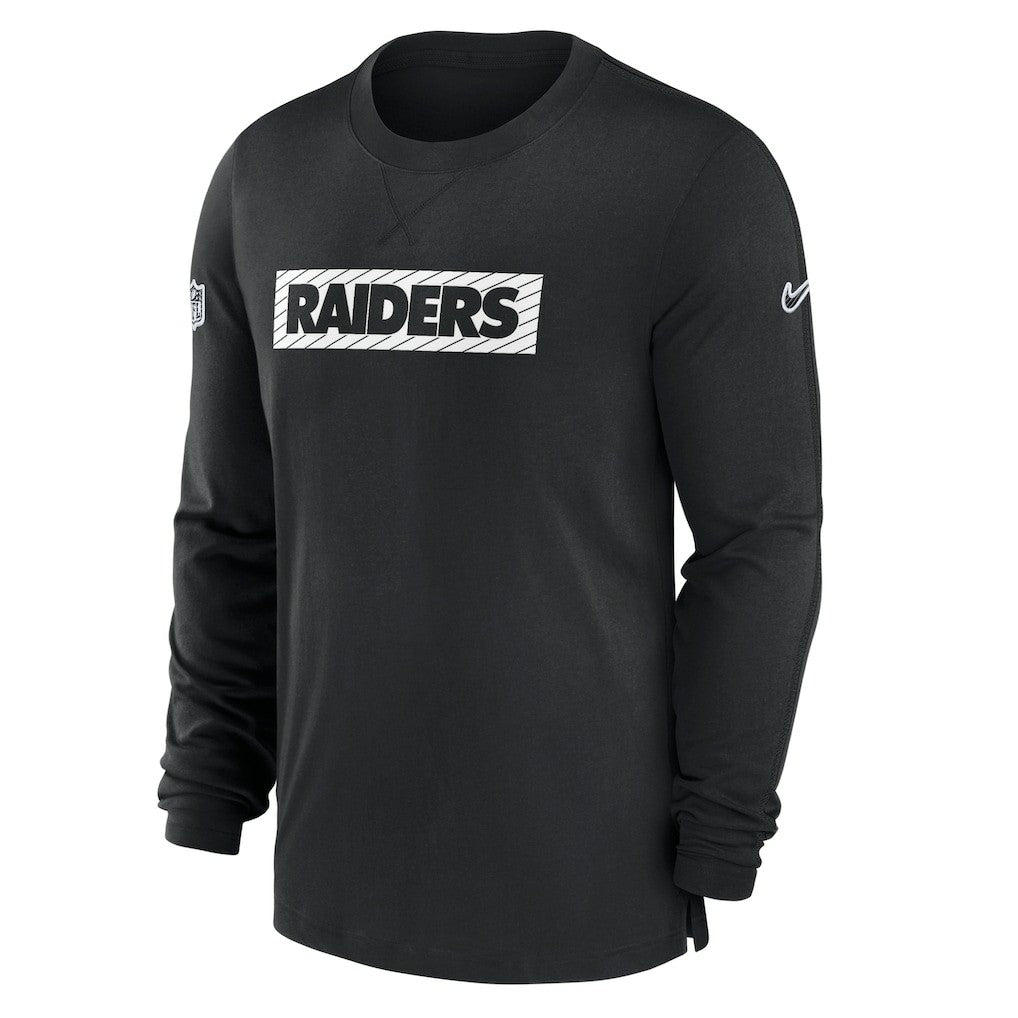 Las Vegas Raiders Sideline Player Performance Long Sleeve T-Shirt Black - Nike