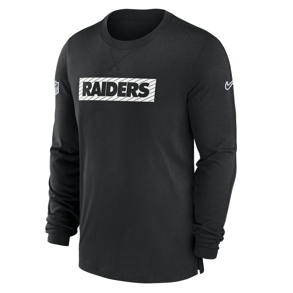 Las Vegas Raiders Sideline Player Performance Long Sleeve T-Shirt Black - Nike