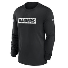 Las Vegas Raiders Sideline Player Performance Long Sleeve T-Shirt Black - Nike