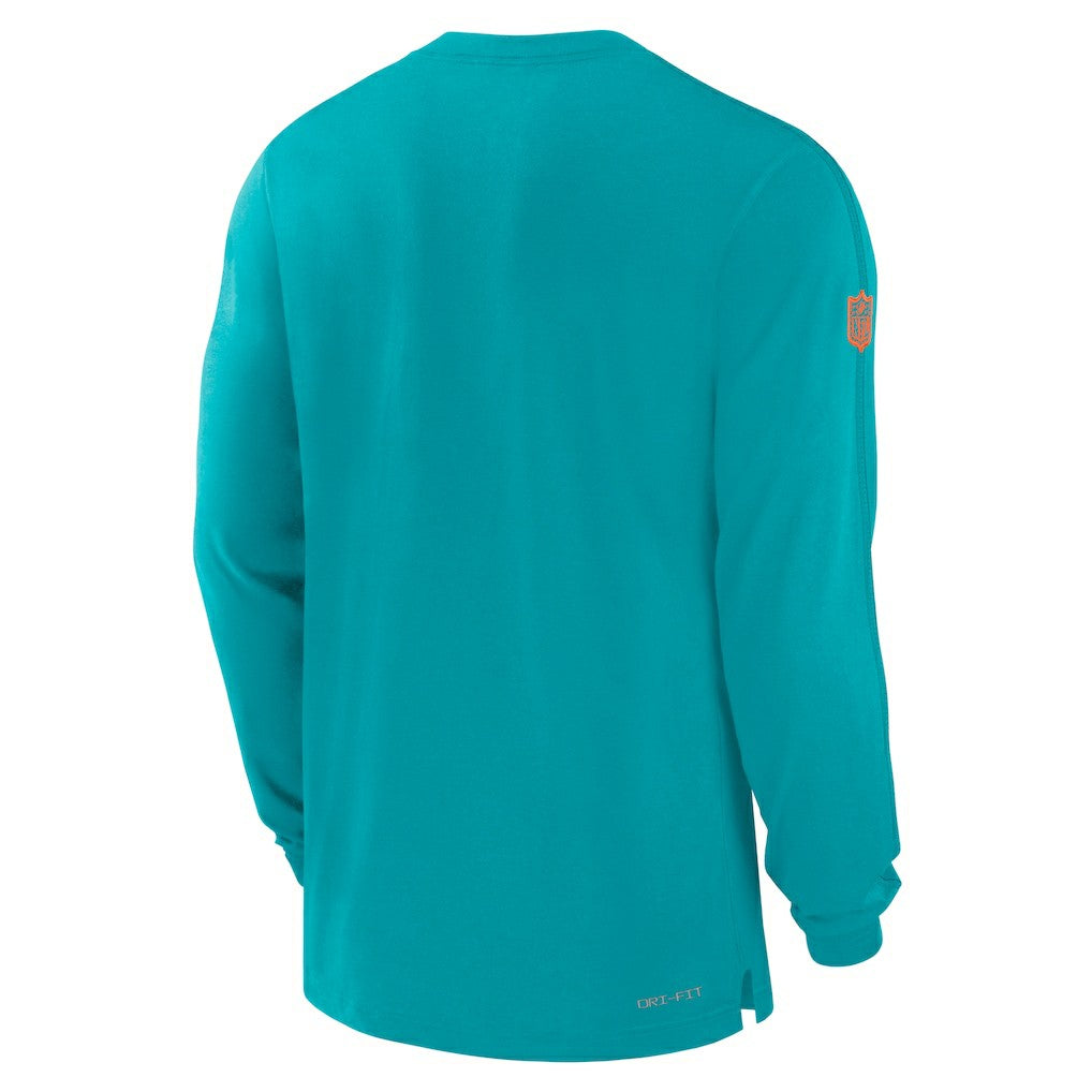 Miami Dolphins Sideline Player Performance Long Sleeve T-Shirt Aqua - Nike