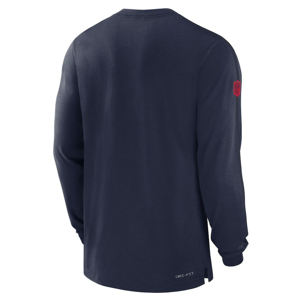 New England Patriots Sideline Player Performance Long Sleeve T-Shirt Navy - Nike