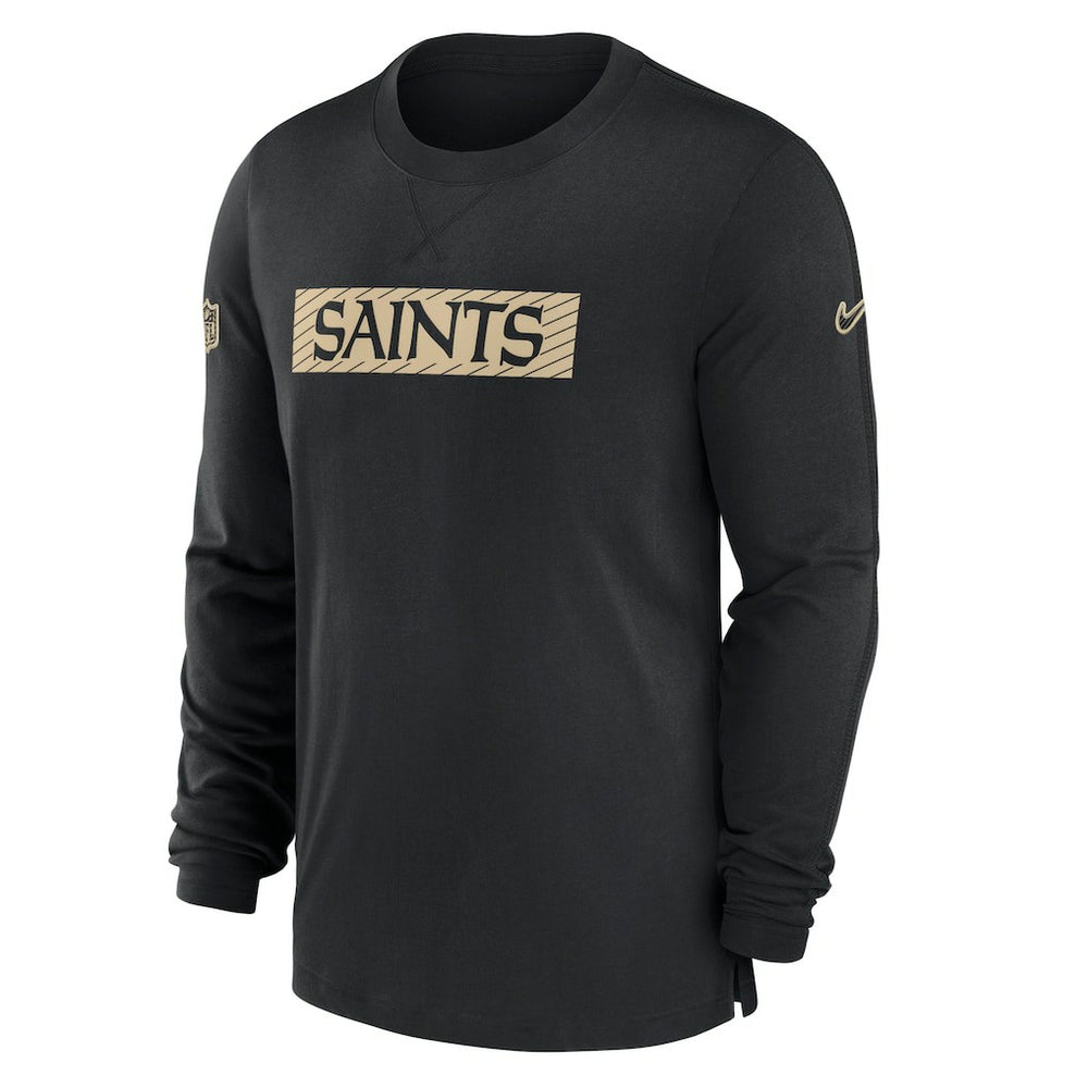 New Orleans Saints Sideline Player Performance Long Sleeve T-Shirt Black - Nike