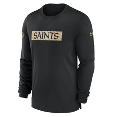 New Orleans Saints Sideline Player Performance Long Sleeve T-Shirt Black - Nike