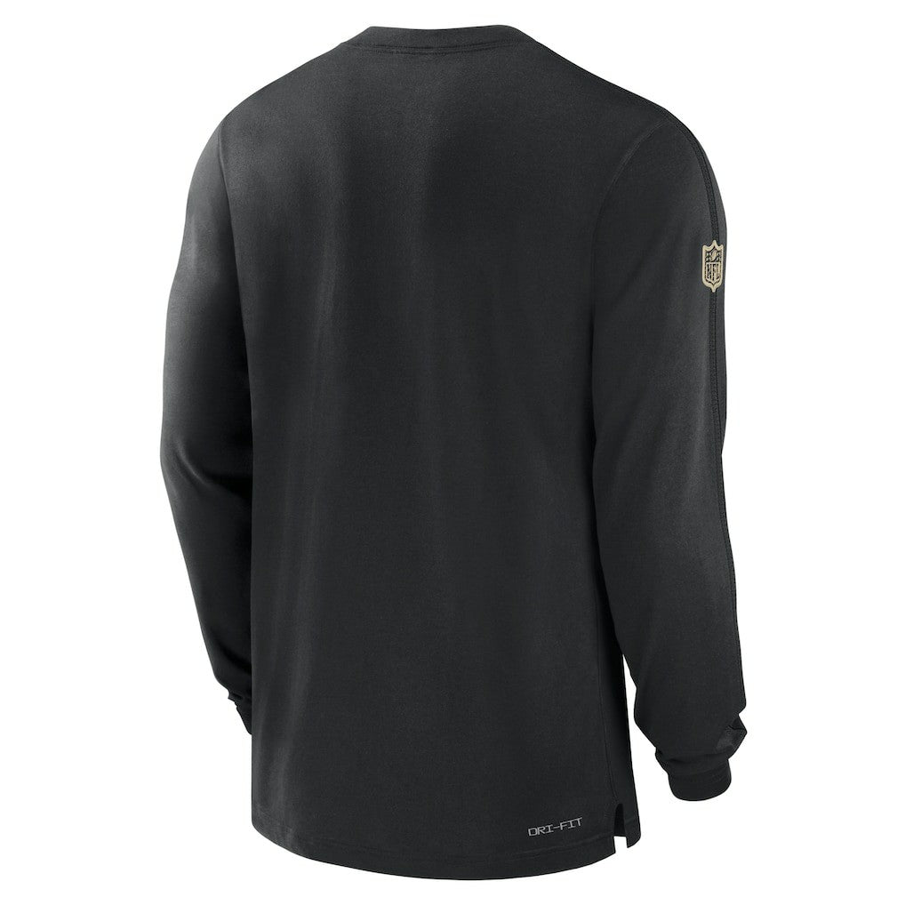 New Orleans Saints Sideline Player Performance Long Sleeve T-Shirt Black - Nike