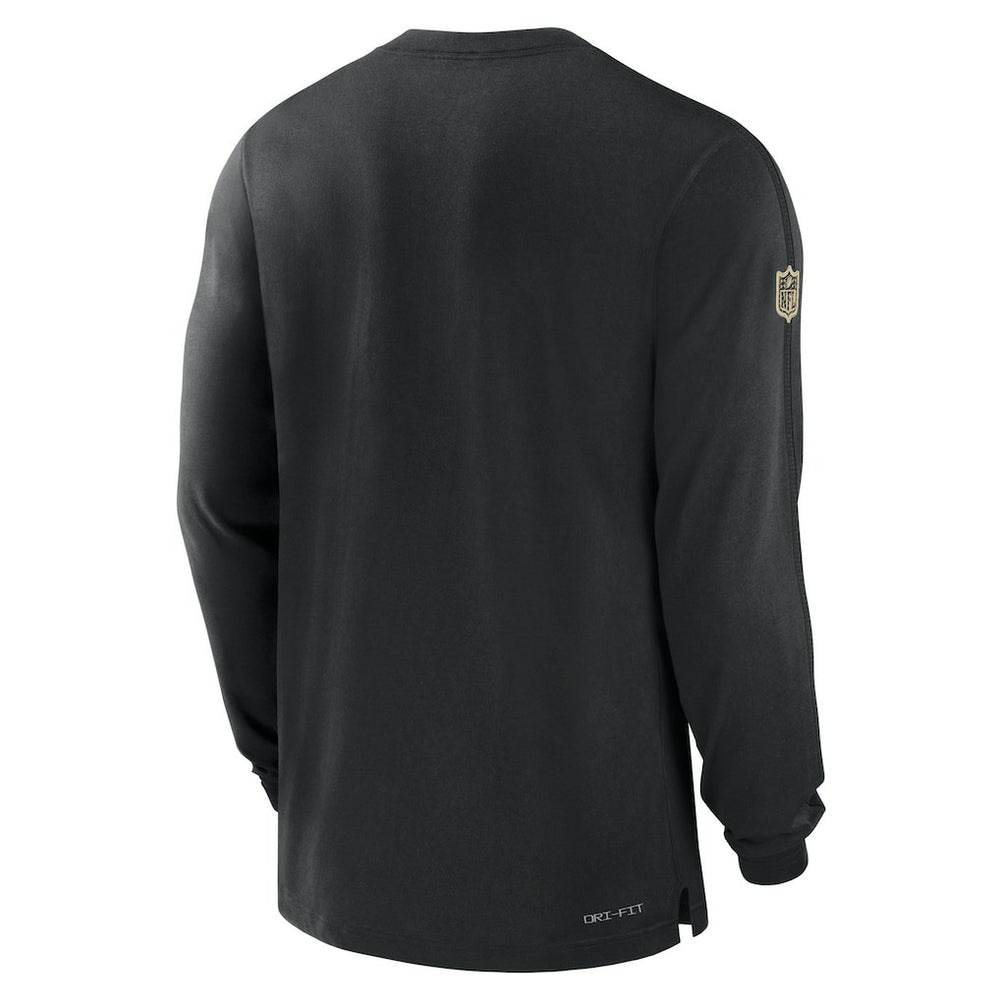 New Orleans Saints Sideline Player Performance Long Sleeve T-Shirt Black - Nike